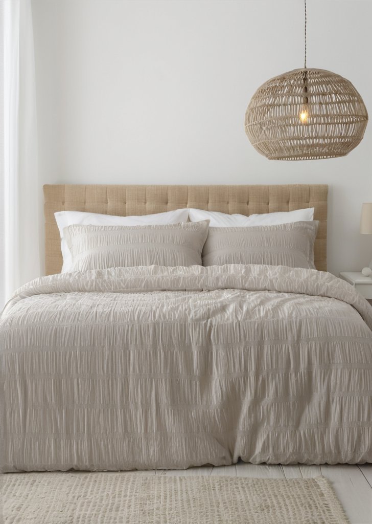 Komplet poszewek na kołdrą w kolorze naturalnym