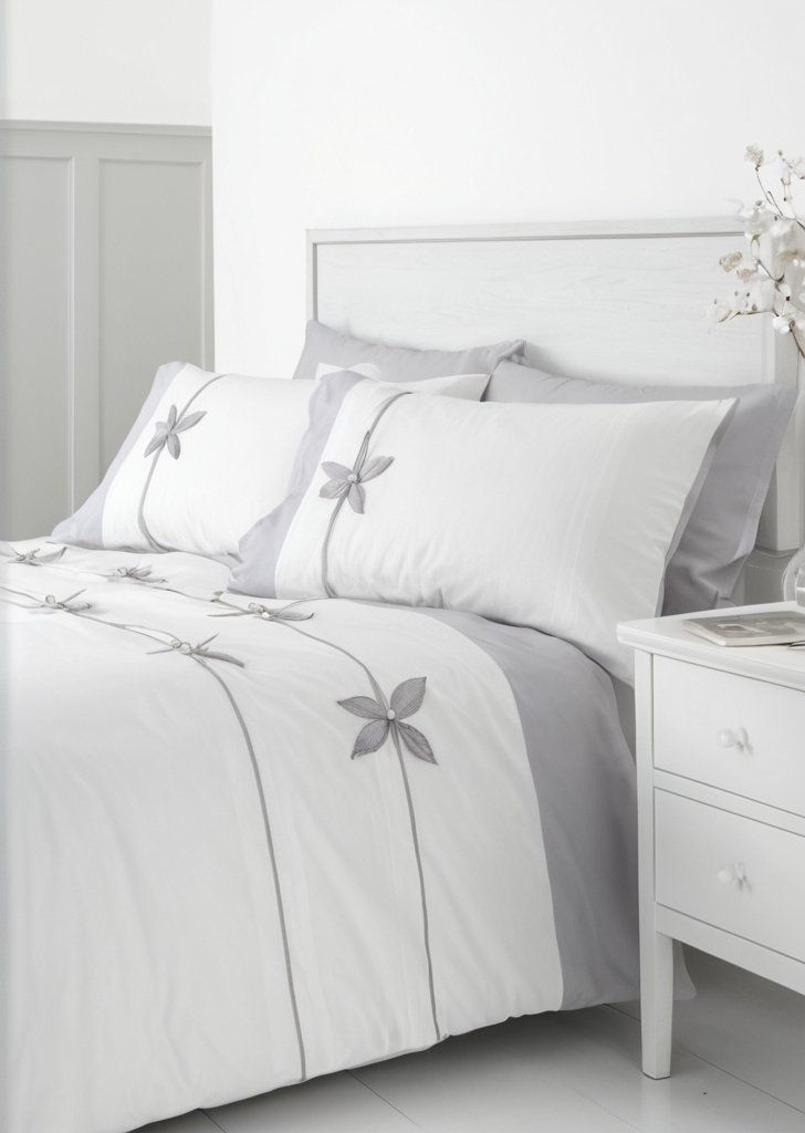 Komplet poszewek na kołdrą w kolorze białym
