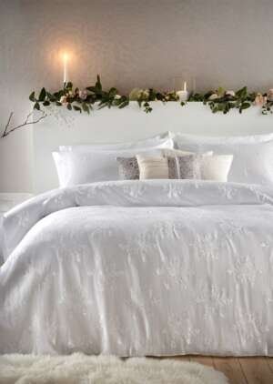 meble Zestaw poszewek na kołdrą ze 100% bawełny pikowanej w kształcie płatków śniegu