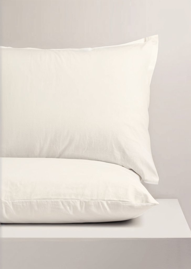 2 pary białych poszewek na poduszką Oxford