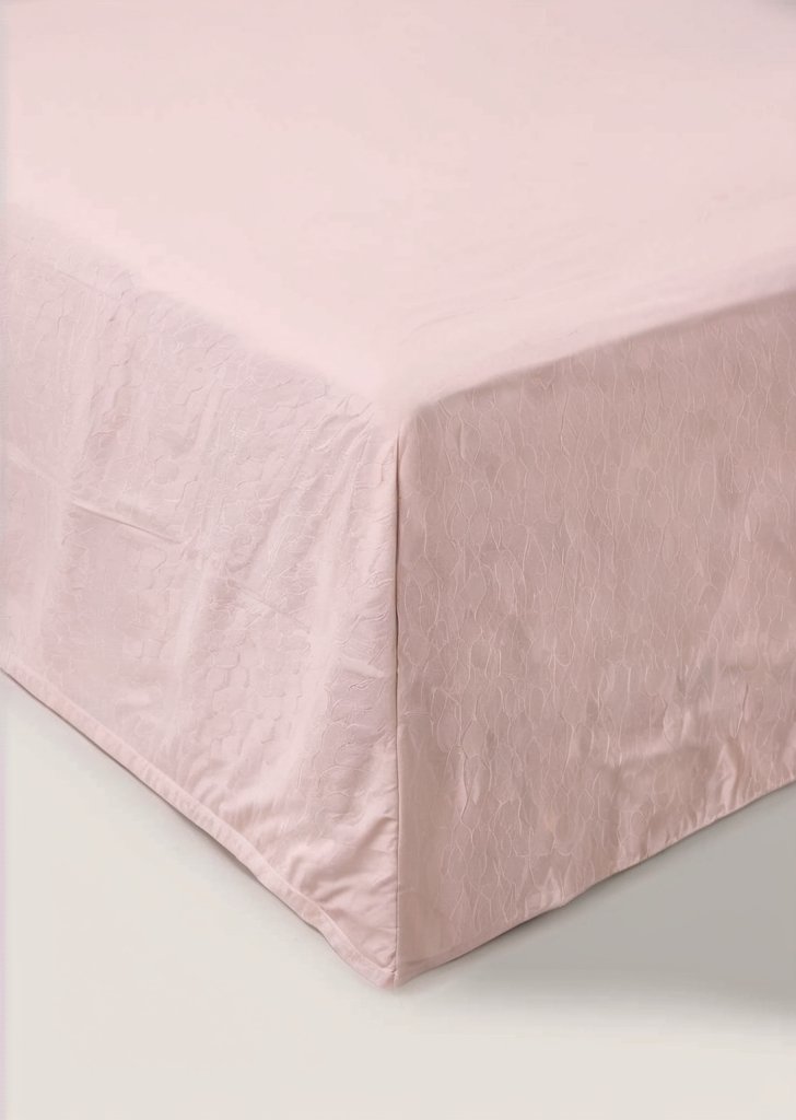 Różowe, bawełniane, głąboko dopasowane prześcieradło (180 nitek)