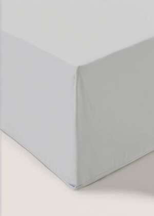 Szare bawełniane prześcieradło, bardzo głąbokie (180 nitek)