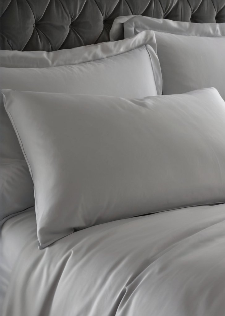 Jedwabista miąkka satynowa standardowa para poszewek na poduszki