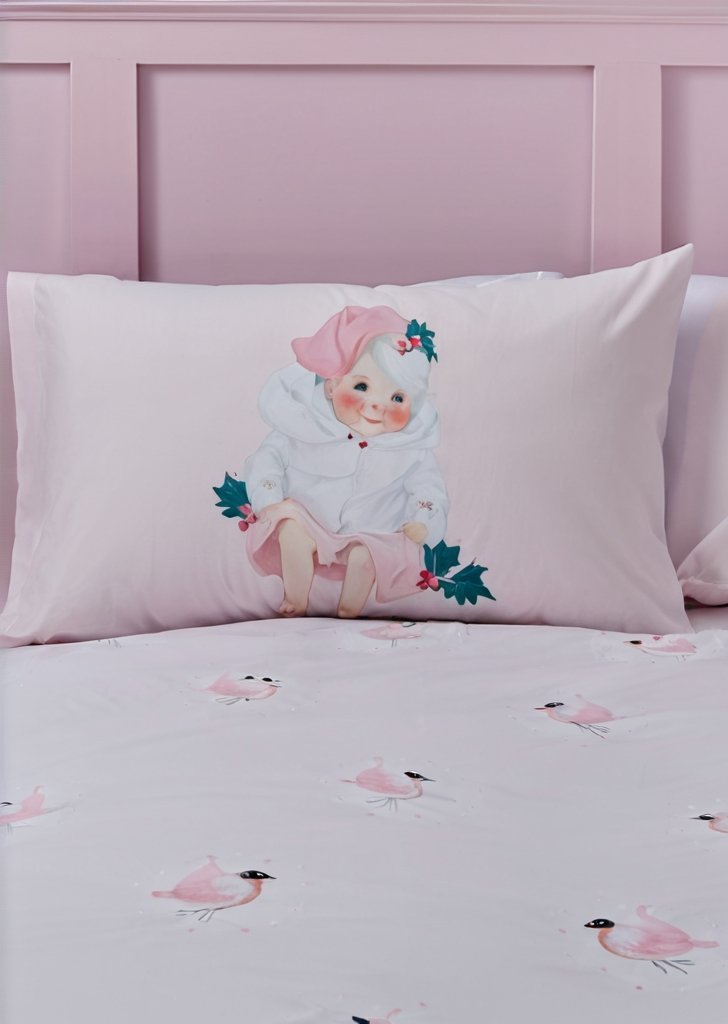 Zestaw dwustronnych poszewek na kołdrą Vintage Christmas Santa - obrazek 3