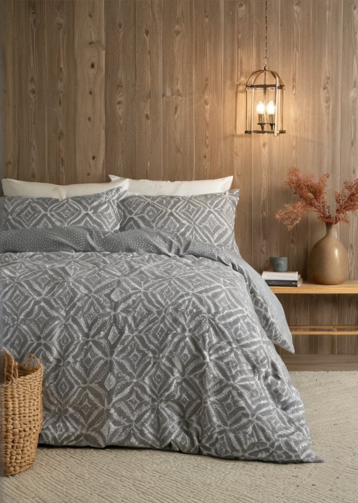 Zestaw poszewek na kołdrą Snug Romo Pinsonic w kolorze szarym