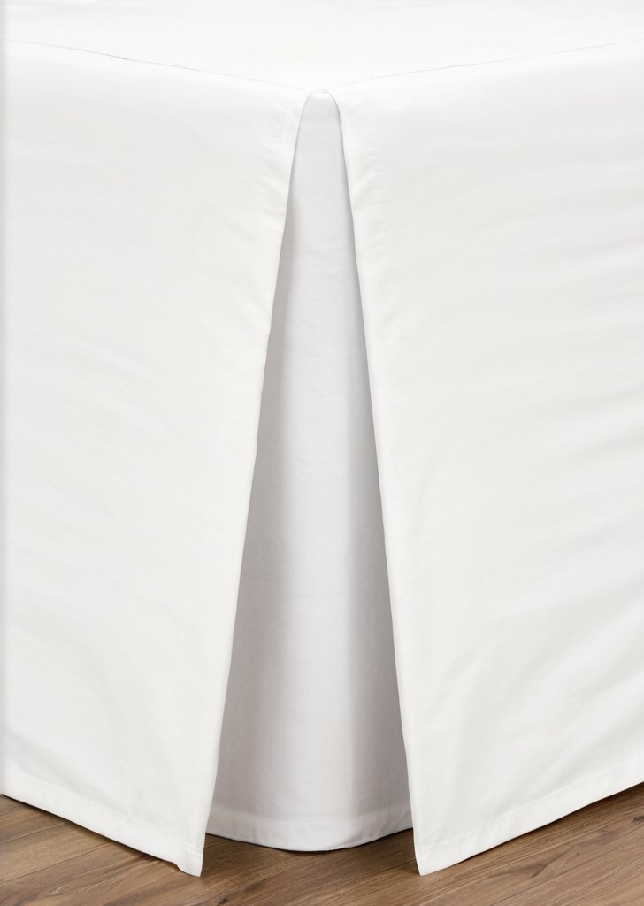 Biała, czesana falbana bazowa z łatwym w żelazie perkalem