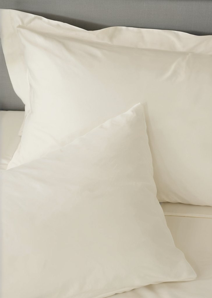 Czesane prześcieradło w kolorze kremowego Easy Iron Percale - obrazek 3