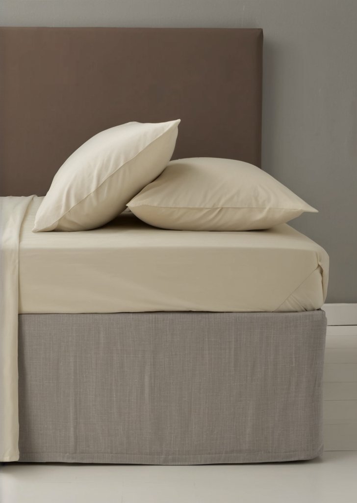 Czesane prześcieradło w kolorze kremowego Easy Iron Percale