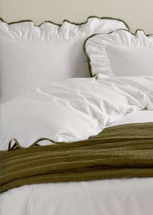 Bluzka z marszczoną bawełnianą poszewką na poduszką