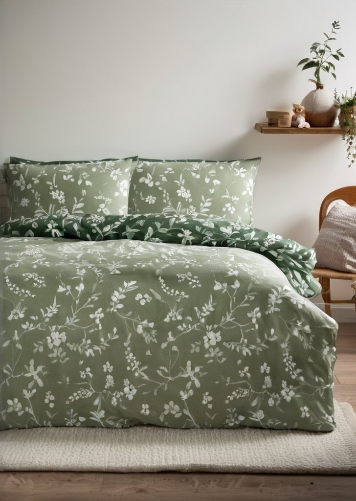 Komplet pościeli w kolorze zielonego eukaliptusa
