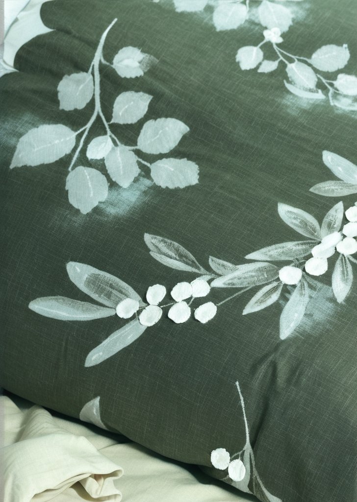 Komplet pościeli w kolorze zielonego eukaliptusa - obrazek 3