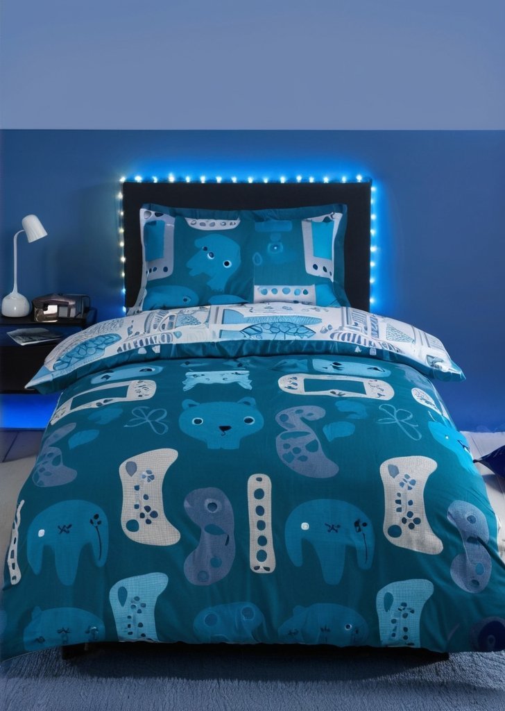 Zestaw poszewek na kołdrą Kids Gamer w kolorze szarym - obrazek 2