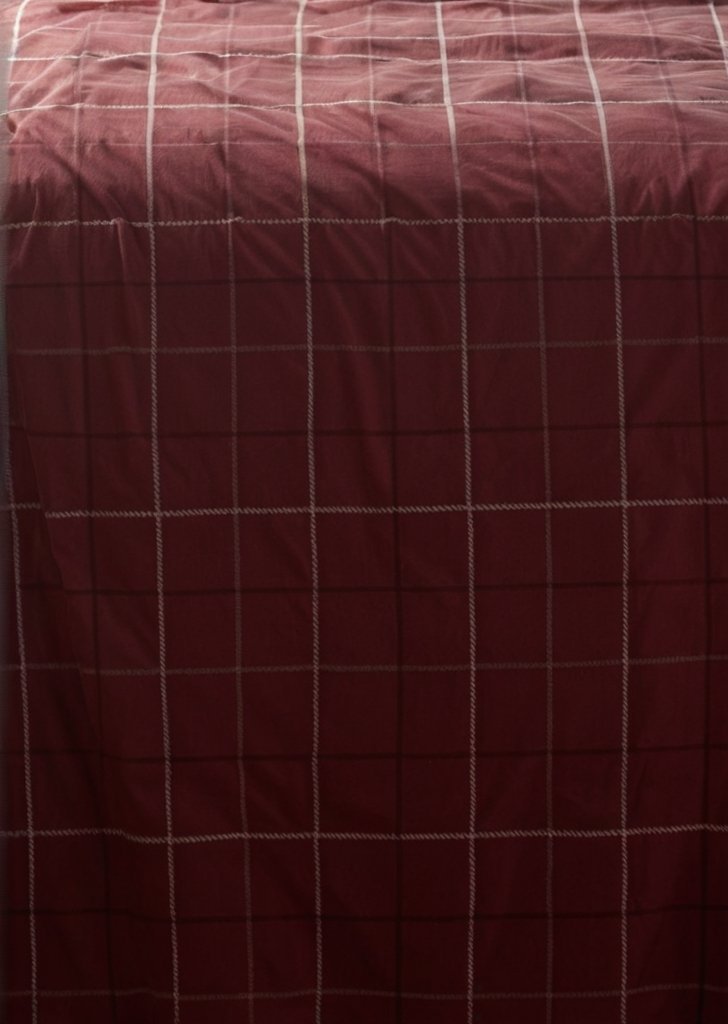 Zestaw poszewek na kołdrą Wynn w kolorze szczotkowanym w kolorze bordowym - obrazek 3