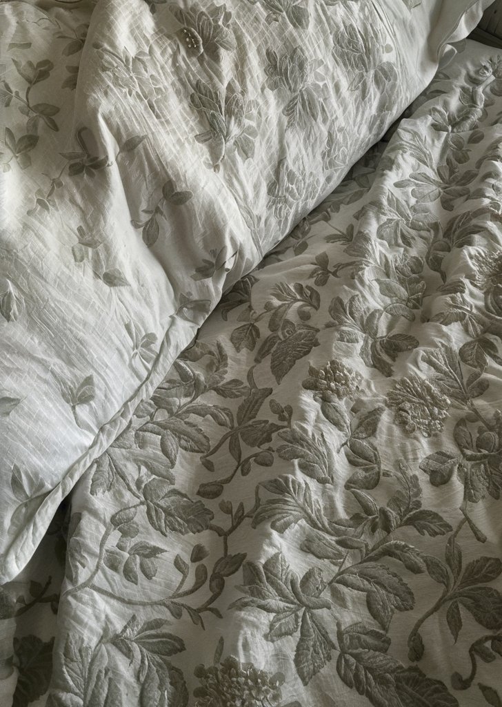 Zestaw zielonych poszewek na kołdrą z miąkkiego polaru Winter Foliage - obrazek 3