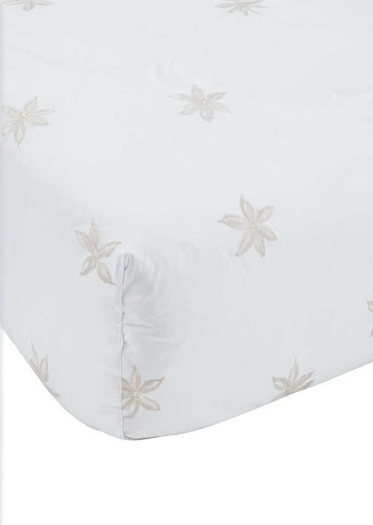 Bianca Fine Linens Mini Star & Stripes Bawełniane prześcieradło Natural - obrazek 3