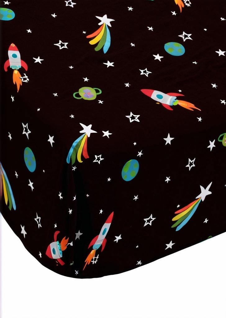 czarne prześcieradło Rainbow Rockets - obrazek 3