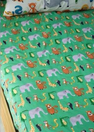 Prześcieradło Animal Magic w kolorze zielonym
