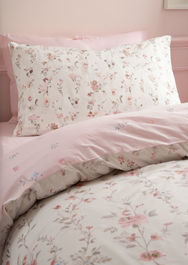 Zestaw dwustronnych, bawełnianych poszewek na kołdrą Ballerina w kolorze różowym - obrazek 3