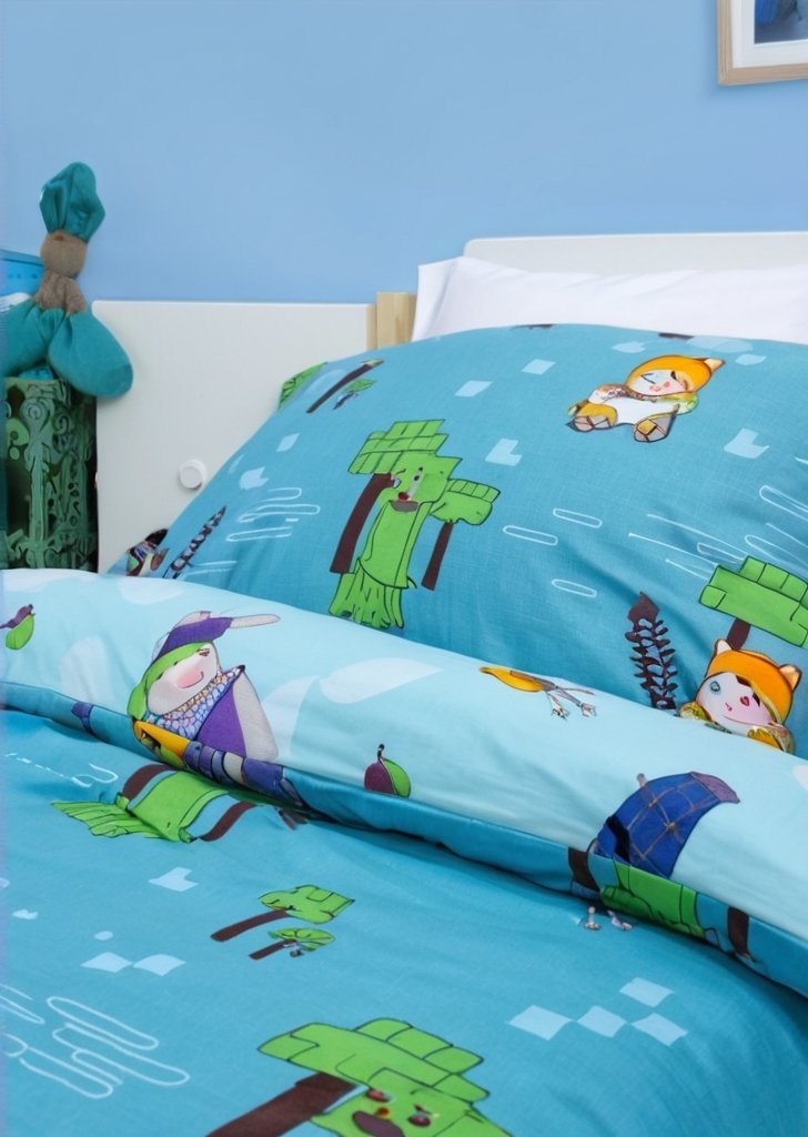 Niebieska poszwa na kołdrą Minecraft Level Up - obrazek 3