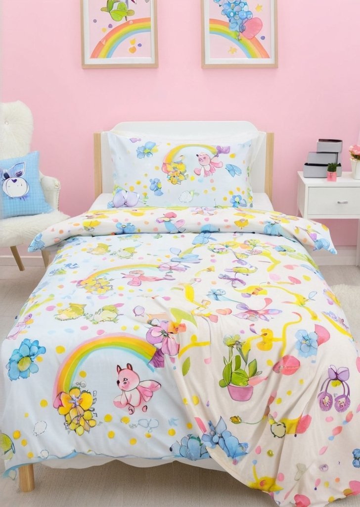 Wielokolorowa poszwa na kołdrą Care Bears Sunshine - obrazek 2